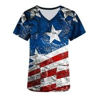 Suncoda Ženske košulje 4. srpnja Košulje Žene Nezavisnosti Dan kratkih rukava Grafičke majice Žene Američke