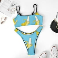 Leey-World High Struk sa kupaćima za žene Ženski Vrušiv ruffle Flounce Jedan kupaći kostimi Kupanje