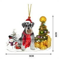 Božićni viseći ukras slatki lijepi božićni privjesak za zabavu kući viseći dekor božićno drvo i pas