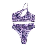 Ženski bikini set Tie-Dye Strappy Print Stitchhing Split kupaći kostimi