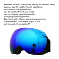 Yirtree skijaške naočare protiv magle UV zaštite podesive za naočale za vjetar otporne na vjetar za