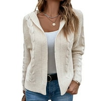 Cleance Cardigan džemperi za žene modni casual dugih rukava obrezana kardigan lagana soild jakna
