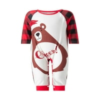 Canis Božićna porodica Usklađivanje pidžama Set medvjeda Print Sleep odjeća za djecu za djecu Odrasli