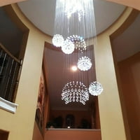 Moderna luksuzna LED kristalna kiša pada privjesak svjetiljka Chiellel Chiellel svjetlo K9