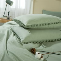 Goory Premium lagana prekrivačica ultra mekane posteljine Pom Pom loptice Poklopac set moderan sa jastučnice