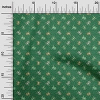 Onuone pamučne svilene zelene tkanine kornjače za šivanje obrtnih projekata Tkanini otisci sa dvorištem