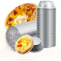 100 aluminijske folije tart pan jajeta zamrzivač i pećnica sigurna jednokratna aluminijska okrugla jaja