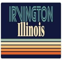 Irvington Illinois Vinyl naljepnica za naljepnicu Retro dizajn