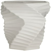 Studio 55D torzion 1 2 Visoka mat bijela ukrasna vaza