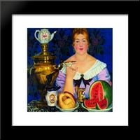 Mercahntna supruga piti čaj Umrani umjetnički print Boris Kustodeev