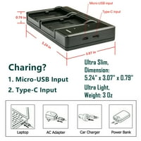Kastar Battery i Ltd USB zamena punjača za Sony DCR-DVD910, DCR-DVD920, DCR-HC17, DCR-HC18, DCR-HC19,
