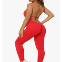 Ženske sportske joge Jumpsit Bodysuit gamaše hlače protiv celulitne fitnes teretane ženske mršave uske