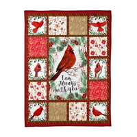 Crvena ptica pokrivač božićne pokrivač flanel pokrivač klima uređaja