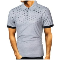 Muška majica odobrenje modna ličnost Muški casual tanka kratka rukava dot print t bluza i majica s kratkim
