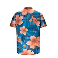 STAMZOD MENS majica majica 3D tiskana Havajska rever majica modna casual na plaži