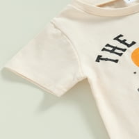 Toddler Baby Boys zapadna odjeća, grafička majica kratkih rukava + set kratkih hlača