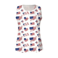 Haljine za žene Dan nezavisnosti Amerikanac 4. jula tiskani V izrez kratkih rukava pulover T majice