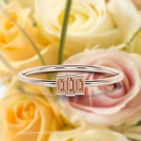 Zasljepljujući rugyit zaručni prsten od karata za rugiju, vjenčani prsten u srebru od 18k ružičastog