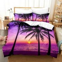 3-komadno plaža Širovi Komform posteljina Podesite kraljeve veličine Kawaii Slatka posteljina krevet