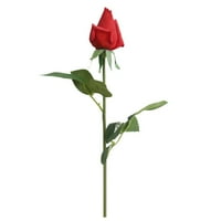 Umjetno Crvene ruže Cvijeće za Valentinovo, realistični cvjetovi ruže, pravi dodir svilene ruže, pojedinačni