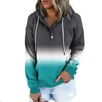 Fatuov predimenzionirani duks za žene Ispis labavog fit fit dugih rukava u pulover modu niz navlaka