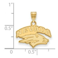 Čvrsti 10K žuti zlatni zvanični univerzitet u Nevadi mali privjesak šarm