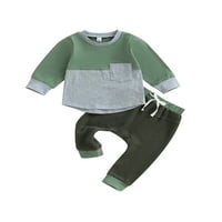 Musuos Baby Boys TrackSit kontrastni boja dukserice vrtove nacrtane jogger hlače