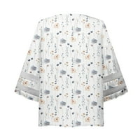 Feternalwomen's bluza za bluze Casual Labave košulje od čipkastim rukavima Print V Vrtovi za vrat Ispiši