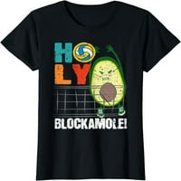 Ženski vrhovi Sveti blokamoli smiješna slatka odbojkaška blok avokado dizajn majica poklon zabava Crni