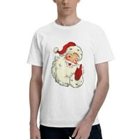 Smiješna vintage crvena santa claus Crveni božićni dizajn grafička majica