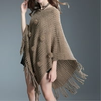 Ženski zvučni džemper za rešenje narezine pom prednje šal zamotavanje padajućeg odjeće modni džemper