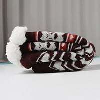 Hanas modne čarape Božićne žene pamučne čarape Print Deblje čarape za katu Čarape za tepihe ljubičaste