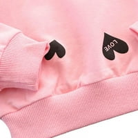 Dječja djevojka proljetna odjeća odjeća trenerka vrhunska košulja + hlače set pantalona, ​​ružičasta