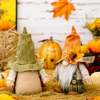 Jesenja jeseni gnome pliša lutka s lišćem javora, za jesenju kućne ukrase kuće