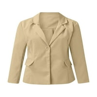 Paille žene kardigan jakna dugih rukava poslovni jakne od punog boja Blazers elegantna uredska odjeća