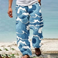 Homodles Muške salone hlače - Ležerne prilike realizovane s džepovima Stretch muške hlače svijetlo plava