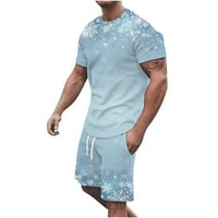 Božićna muška majica Clearence 3D Ispis Bluza s kratkim rukavima i hlače