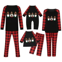Dianli božićna porodica koja odgovara pidžami set za odrasle dječje dječje patchwork vrhove + plažene