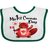 Inktastičnost Moj prvi dan Kanade sa crvenim i bijelim javorom lišće poklon dječjeg dječaka ili dječja
