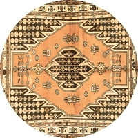 Ahgly Company u zatvorenom okruglom perzijskim smeđim tradicionalnim prostirkama područja, 7 'okruglo