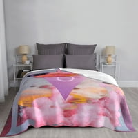 Ružičasta baca za bacanje, meka pokrivač čuva topla za sve sezone, lagana topla pokrivač za kauč na