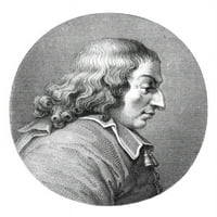 Blaise Pascal. Nfrench naučnik i filozof. Graviranje linije. Poster Print by