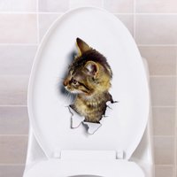 Pogled na rupu 3D CAT zidna naljepnica Kupatilo WC dnevni boravak Početna Dekor životinjski vinilni