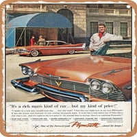 Metalni znak - Plymouth Belvedere Vrata Hardtop Vintage AD - Vintage Rusty Look