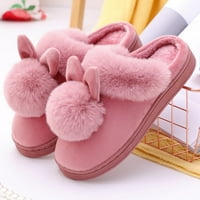 Kiplyki Veleprodaja Žene zimske kuće Krznene zečeve uši unutarnje papuče Soft Comfort obuća cipela