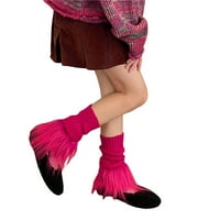 Komoo Žene FAU Fur noga 80s 90s kawaii pletene patchwork flaffy nogu grijači krznene poklopce