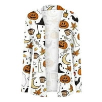 Knosfena lagana kardigan plus veličina bundeve duhove slatki džemperi Halloween dugih rukava slatka