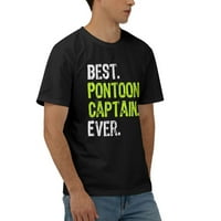 Muški najbolji pontonski kapetan ikad pontonski brod za zabavu Službena majica pamučni modni casual okrugli vrat kratkih rukava malog crnaca