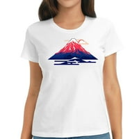 Fujiyama Modni grafički majica za žene - Ljetni vrhovi sa ostatkom dizajnerskog putnika