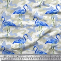 Soimoi pamučna poplin tkanina maskirna tekstura i flamingo ptica za štampanje tkanine sa dvorištem
